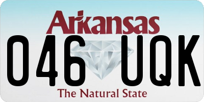 AR license plate 046UQK