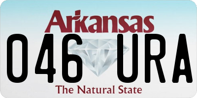 AR license plate 046URA
