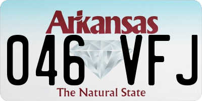AR license plate 046VFJ