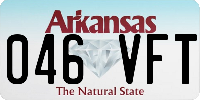 AR license plate 046VFT