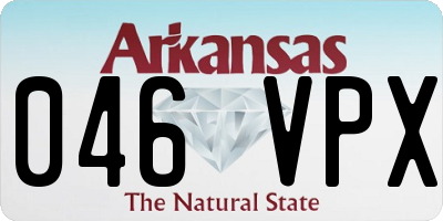 AR license plate 046VPX