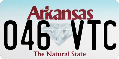 AR license plate 046VTC