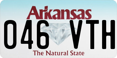 AR license plate 046VTH