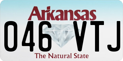 AR license plate 046VTJ