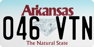 AR license plate 046VTN