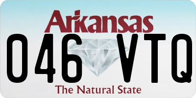 AR license plate 046VTQ