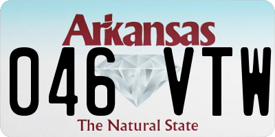 AR license plate 046VTW