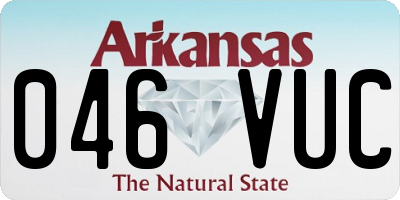 AR license plate 046VUC