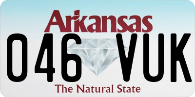 AR license plate 046VUK