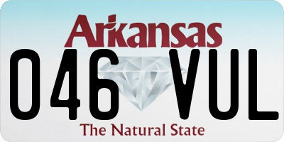 AR license plate 046VUL