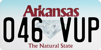 AR license plate 046VUP