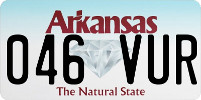AR license plate 046VUR