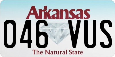 AR license plate 046VUS