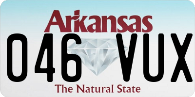 AR license plate 046VUX