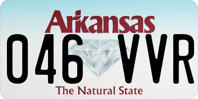 AR license plate 046VVR