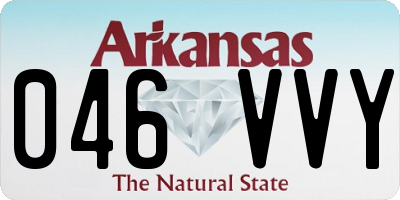 AR license plate 046VVY