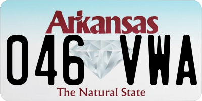 AR license plate 046VWA