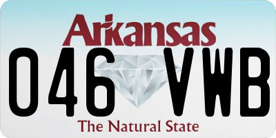 AR license plate 046VWB