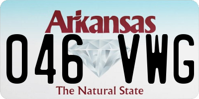 AR license plate 046VWG
