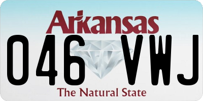 AR license plate 046VWJ