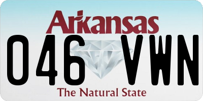 AR license plate 046VWN