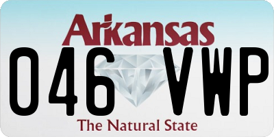 AR license plate 046VWP