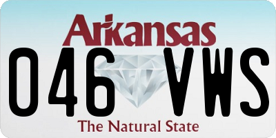 AR license plate 046VWS