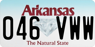 AR license plate 046VWW