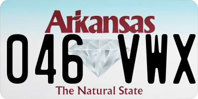 AR license plate 046VWX