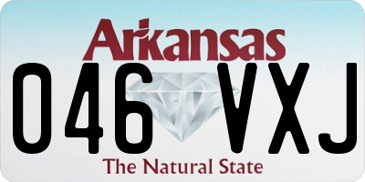 AR license plate 046VXJ