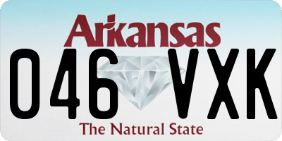AR license plate 046VXK