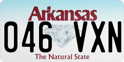 AR license plate 046VXN