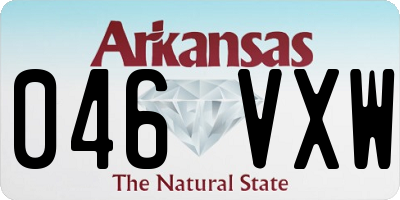 AR license plate 046VXW