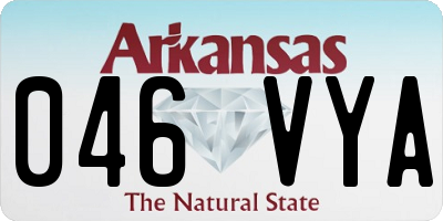 AR license plate 046VYA