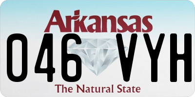 AR license plate 046VYH
