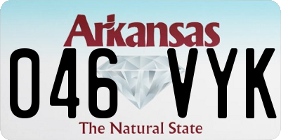 AR license plate 046VYK
