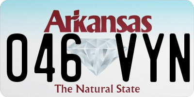 AR license plate 046VYN