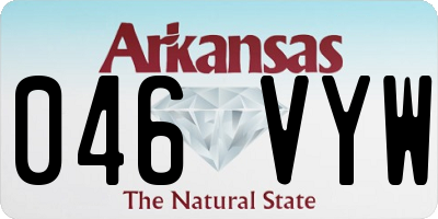 AR license plate 046VYW