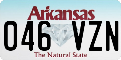AR license plate 046VZN