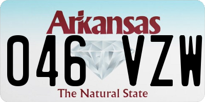 AR license plate 046VZW