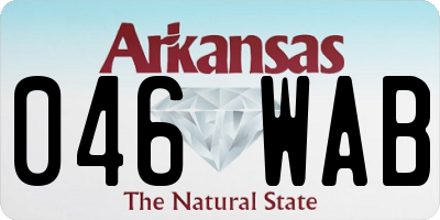 AR license plate 046WAB