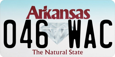 AR license plate 046WAC