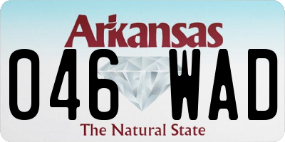 AR license plate 046WAD