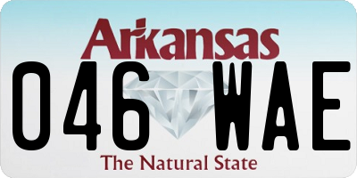 AR license plate 046WAE