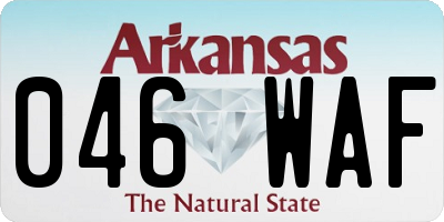 AR license plate 046WAF
