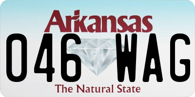 AR license plate 046WAG