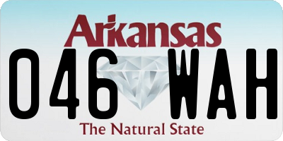 AR license plate 046WAH