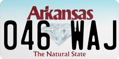AR license plate 046WAJ