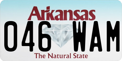 AR license plate 046WAM