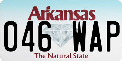 AR license plate 046WAP